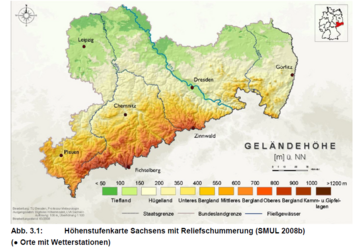 Höhenstufen Karte Sachsens LFULG [3]